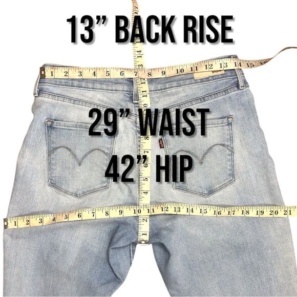 Levi's Demi Curve Slim Mid-Rise Jeans Classic Fit Sz 8/29 - Picture 7 of 10
